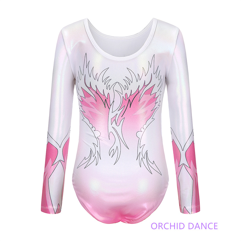 Unique Design Kids Girls Children Performance Wear Group Long Sleeves Artistic Gymnastics Leotards