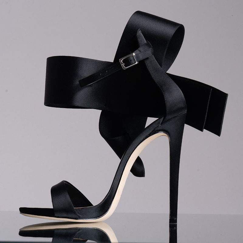 Chengdu Summer New Large Bow Strap High Heeled Women's Sandals