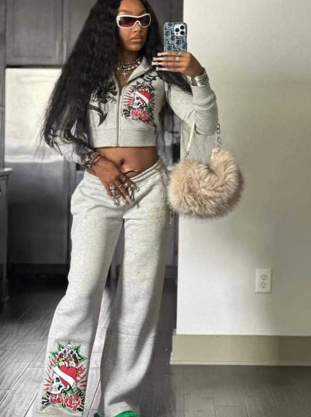 Designer Tracksuits For Womens Hoodies Fashion Positioning Printed Sweater Two Piece Set New Style Hooded Sweatshirt And Pants C260312