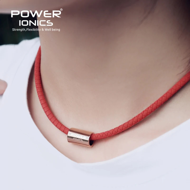 Power Ionics 3000 Anions Health Fashion Women Men Sports Bio Silicone Necklace Pendant Free Lettering 250107