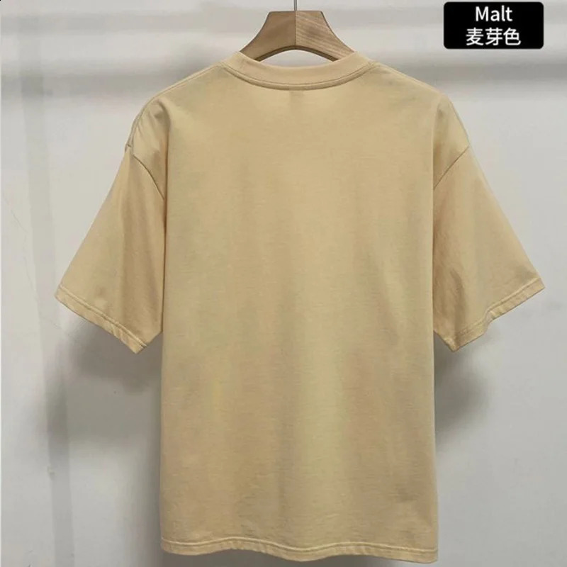 260g Mens Plus Size 100% Cotton Tshirt Summer High Quality Heavyweight Tee Man Plain DTF Print Jersey Oneck Knitted Street Top 250113
