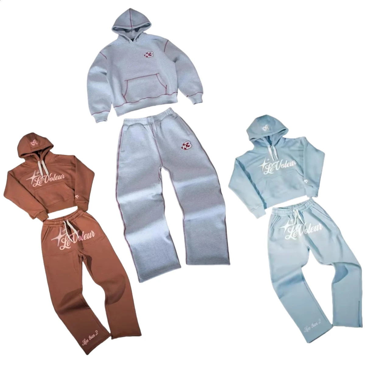 Oversized Loose Y2k Tracksuit Men Cotton Casual Sports Hoodies Sweatpants Two Piece Set Clothes for Fashion Streetwear y250110