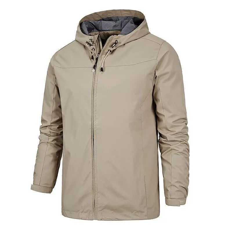 2024 Autumn/Winter Solid Color Mens Windproof and Rainproof Outdoor Sports and Leisure Business Jacket with Customizable X250113
