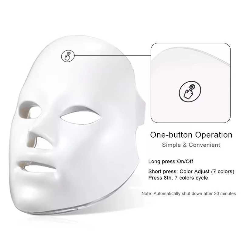 7 Colors Red Light Therapy Photo Mask Led Facial Mask For Anti-aging Skin Tightening Lifting Whitening Home Use Beauty DeviceXJ250113