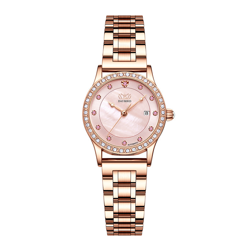 Luxury Women's Business Watch with 30MM Dial and Stainless Steel Band
