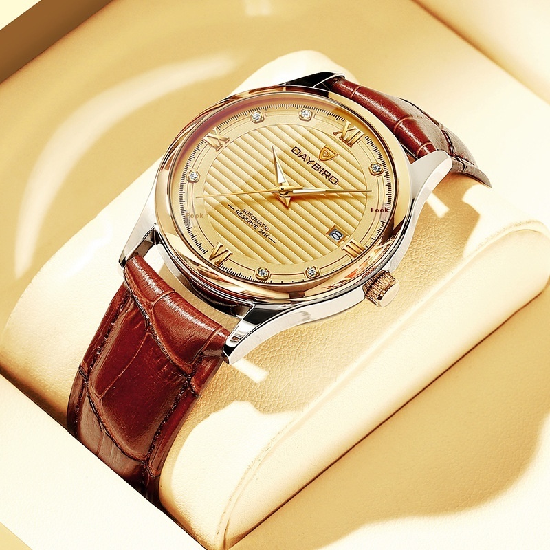new design Stylish Men's Watch with Automatic Movement and Night Glow Feature