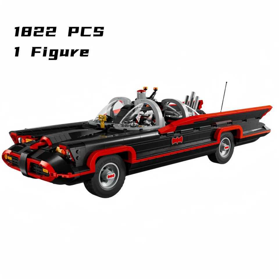1822Pcs The Classic Tv Series Batmobile Vehicles Model Bricks 76328 Building Blocks Super Car Sets Adults Toys Christmas GiftsXJ250113