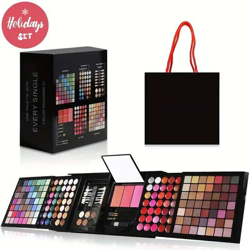 177 Color Including Eyeshadow Palette Blush lip Gloss Concealer,All-in-one Women's Makeup et,Complete Set with Mirror