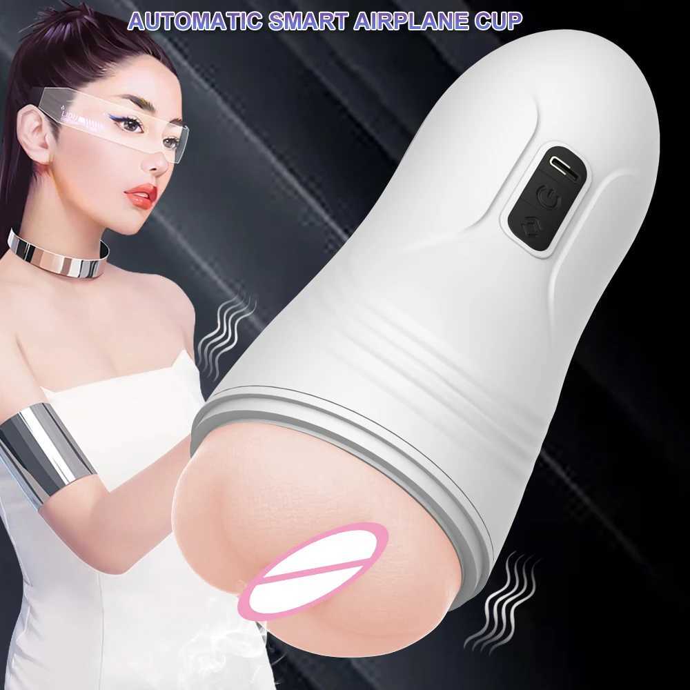 Automatic Masturbator Blowjob Vibration Male Pocket Pussy Real Vagina Mane Penis Oral Masturbation Cup Adult Sex Toy for MenXJ250113
