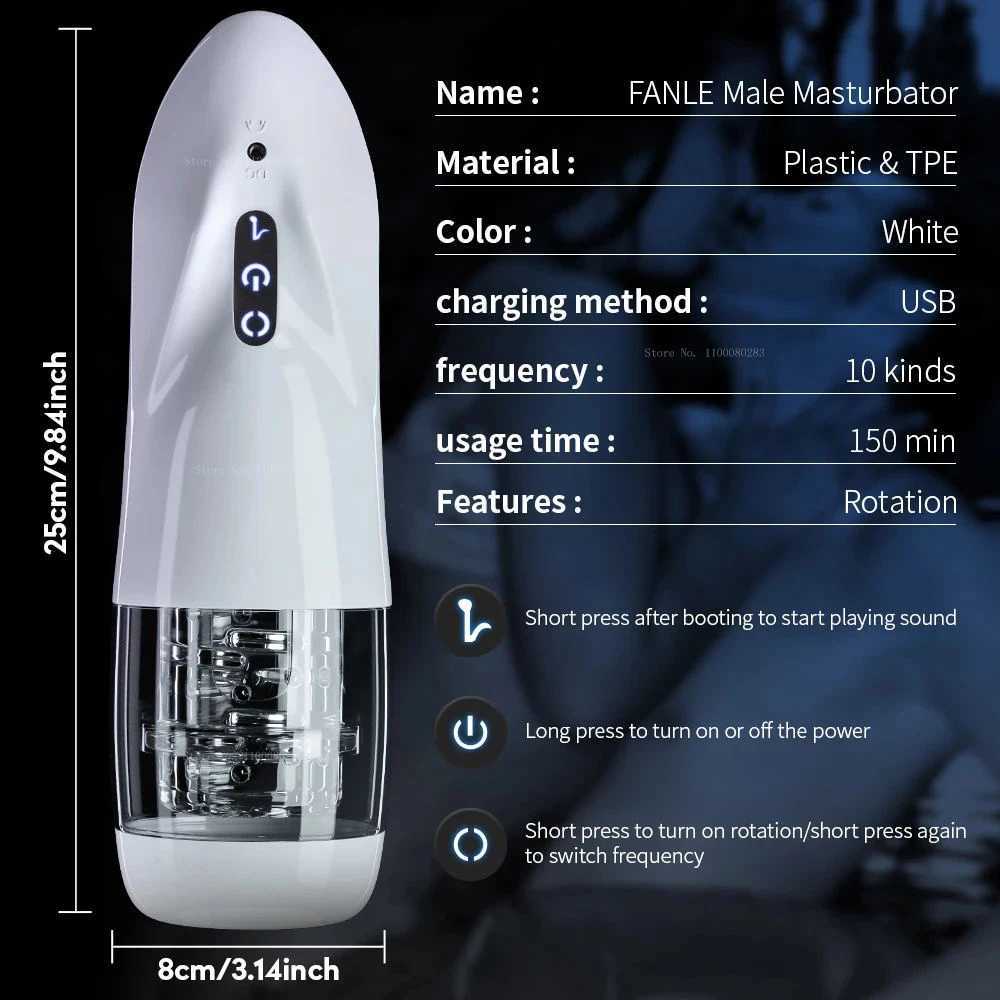 Automatic Rotation Masturbator Cup for Men Pocket Pusssy Silicone Vagina Male Masturbators Adult Sex Toy Blowjob ManeXJ250113