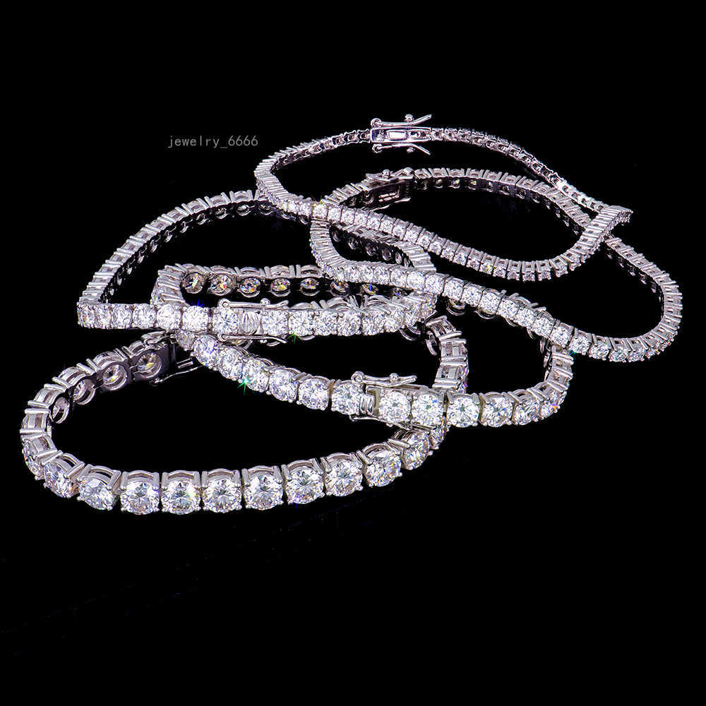 Wholesale Custom Mens Tennis Chain Bracelet Trendy Hip Hop Style with Ice 2-6mm VVS1 Moissanite Dia Jewelry Unisex