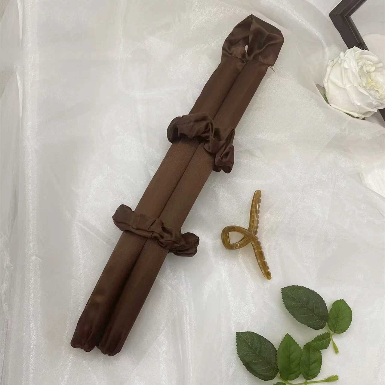 4-piece set of long hair with natural wavy curls no heating simple daily style W250113