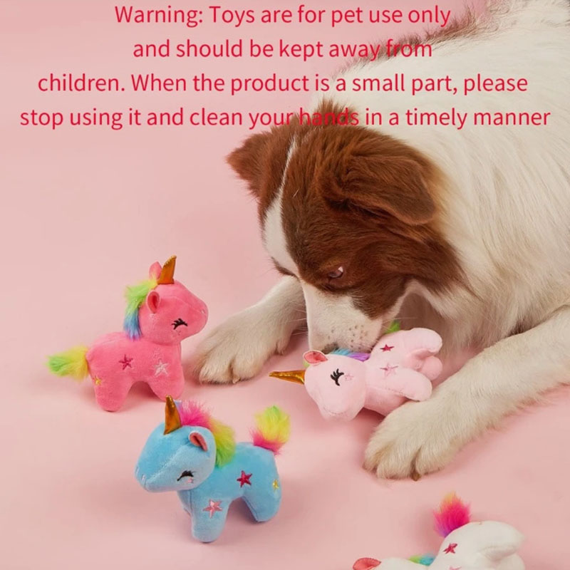 Colorful Mini Unicorn Cartoon Pet Toy for Interactive Teeth Grinding & Cleaning