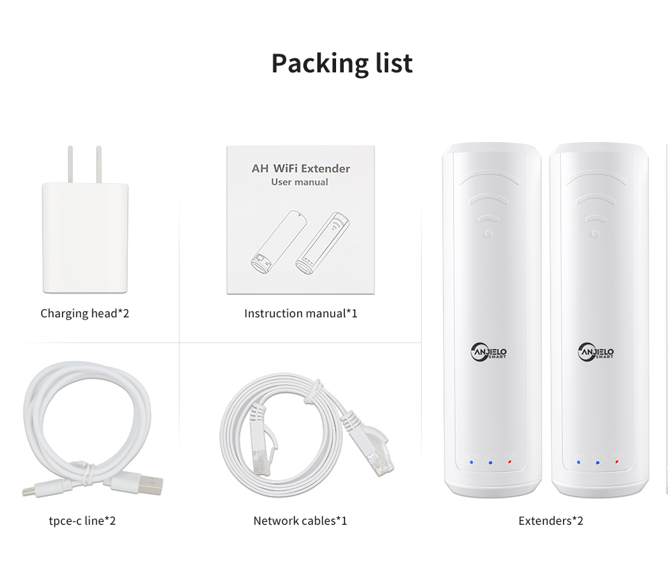 Dual Band 2.4g WiFi Extender for Indoor & Outdoor Use Reliable Signal Boosting Device with Wide Area Reach