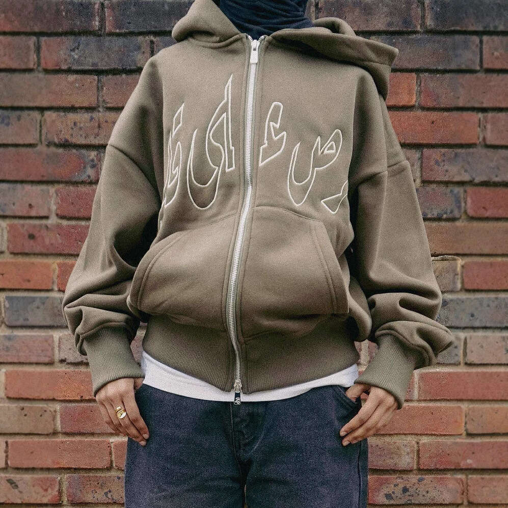 New autumn winter trendy printed casual hoodie Harajuku hip-hop hooded loose fitting pullover for men and women