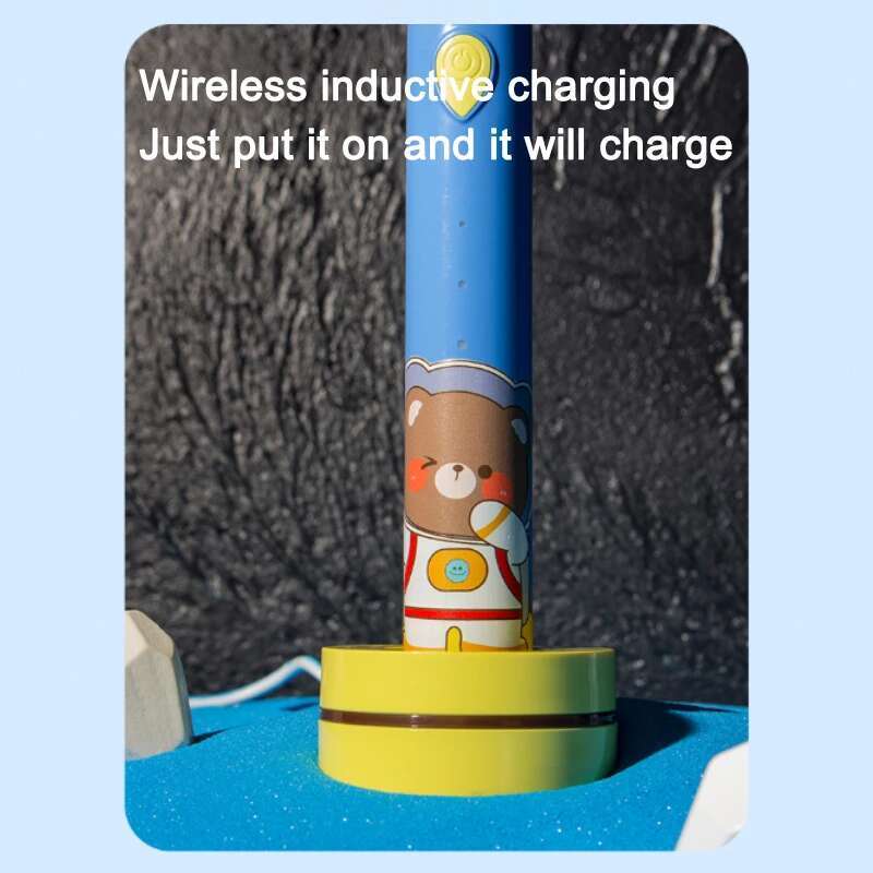 Sonic Electric 3 Modes With 4 Replace Brush Heads Kids cleaning teeth Cartoon Toothbrush Rechargeable for Children