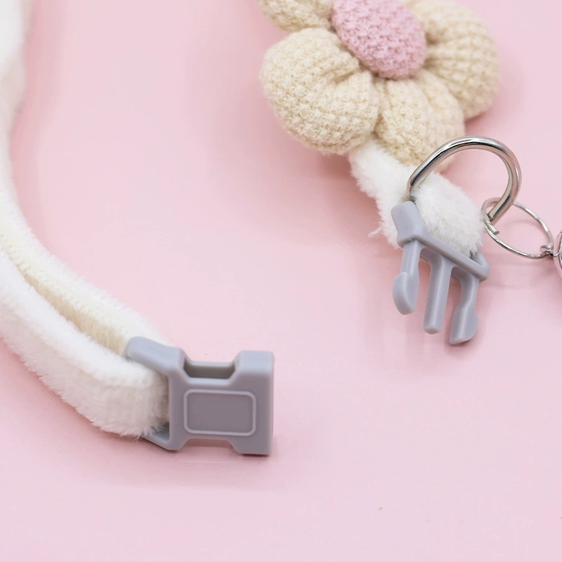 Cat Collar with Cute Flower Adjustable Buckle Cat Collar Bell Collar Cat Small Pet Supplies Kitten Collar Small Dog Acce