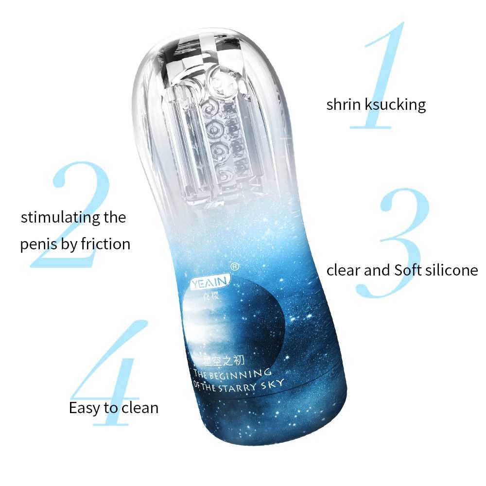 Male Masturbator Soft Pussy Adult Endurance Exercise Sex Products Transparent Vagina Vacuum Sucking Pocket Cup Sex Toys for MenXJ250113