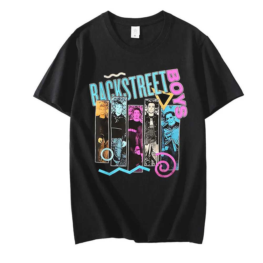 Classic 90s Backstreet Boys Rock Band Graphics T-Shirt Unisex Vintage Punk Tee Shirt Mens Hip Hop T-Shirts Oversized Streetwear X250329