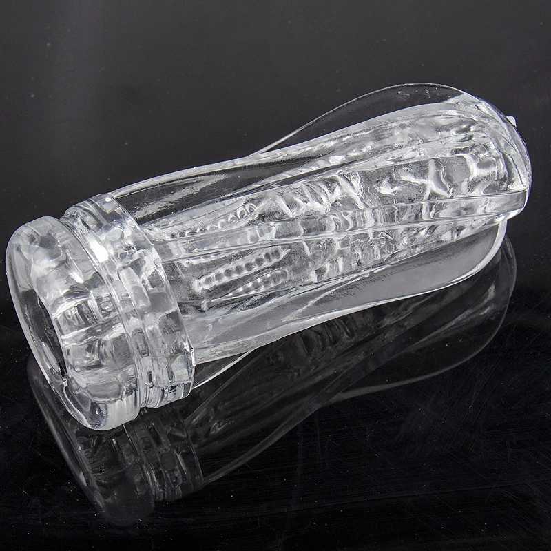 Transparent Male Masturbation Cup Transparent Vagina Soft Pocket Cat Adult Endurance Exercise Male Masturbation Sex ToyXJ250408