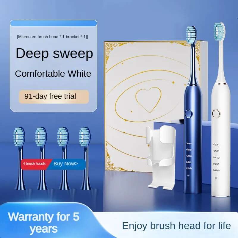 Sonic Electric Toothbrush Adult Gift set 4 colors Optional 5 cleaning modes DuPont Microcore soft wool