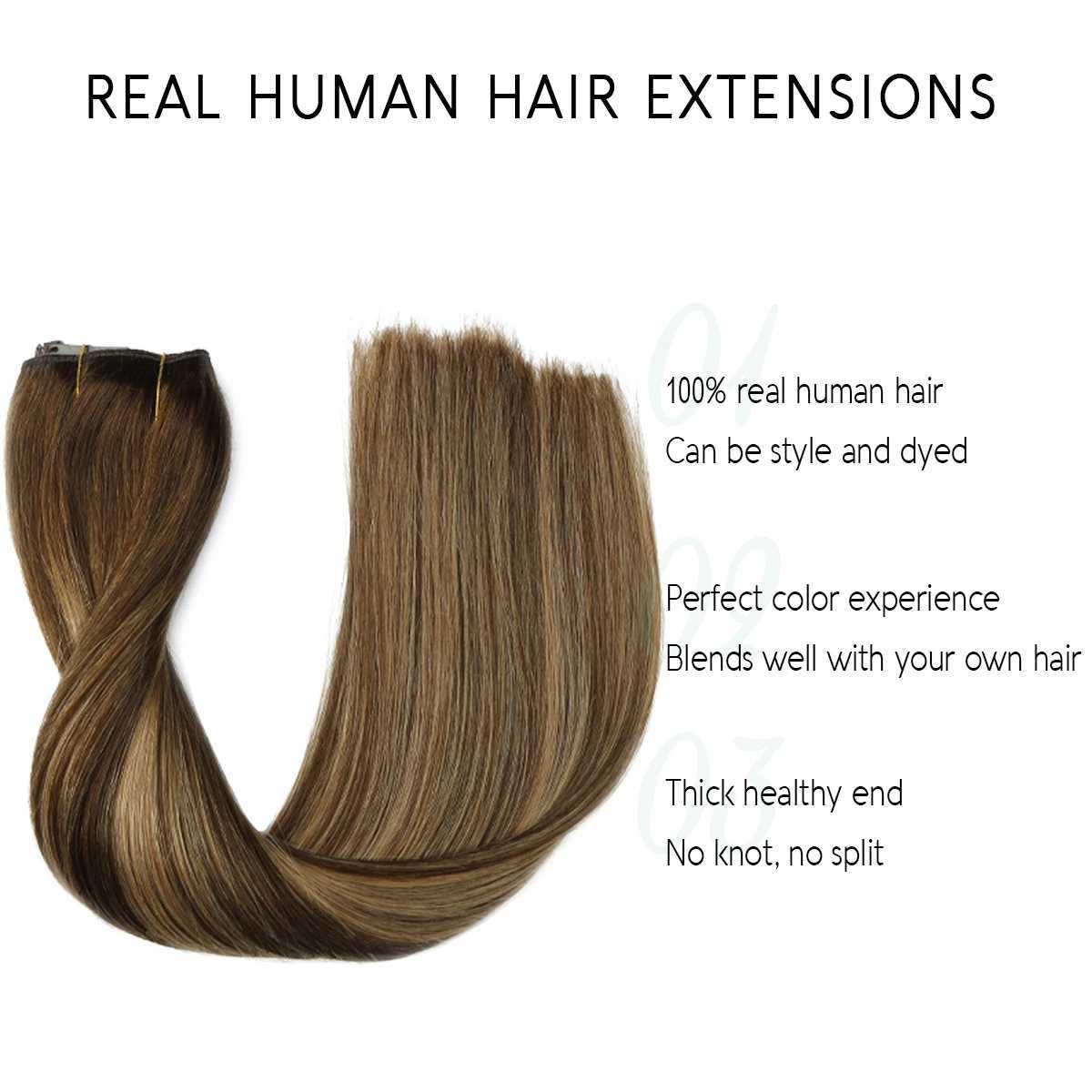 (New) VINBAO Halo Hair Extensions Real Human Hair Secret Wire Hair Extensions for Women W250113