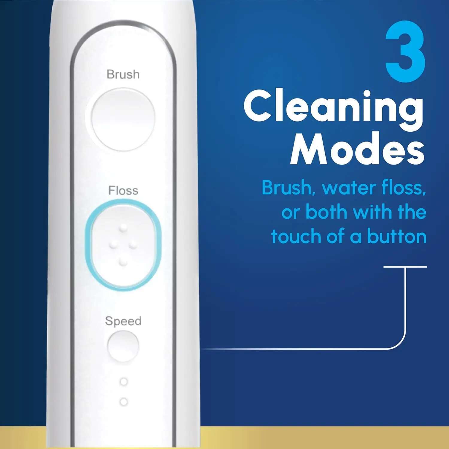 2.0 Professional ssing Toothbrush, Electric Toothbrush and Water sser Combo In One, White SF-04, Packaging May Vary