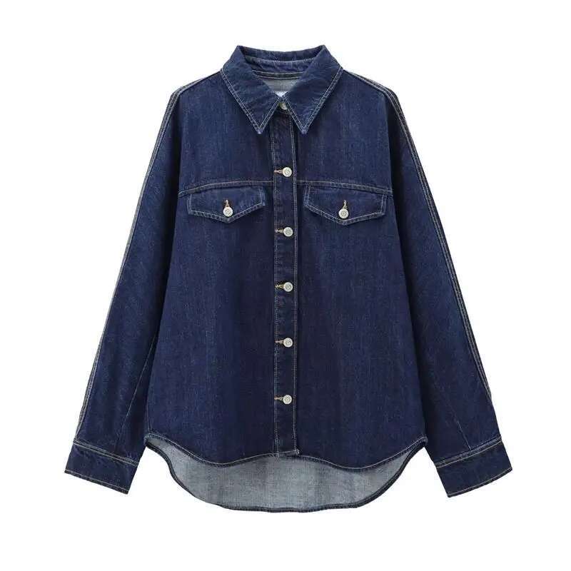 Denim Shirt Jackets Autumn New Chic Loose Warm Street Women's Jacket & Elegant Fashion Youth Coat