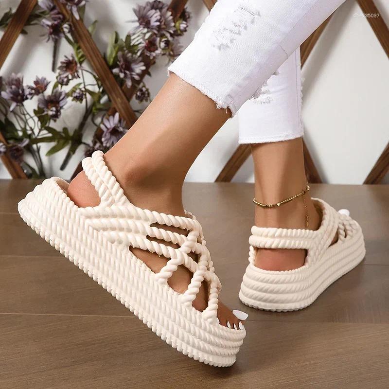 Sandals 2025 Summer Fashion Comfortable And Wear-resistant Thick-soled Beach Casual For Women Trendy Heel hurenlakeshoes hurenlakeshoes hurenlakeshoes