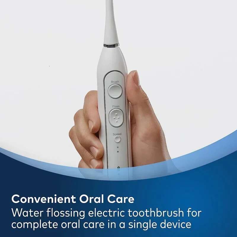 QWWaterpik Sonic-Fusion 2.0 Professional ssing Toothbrush,Electric Toothbrush and Water sser Combo In One,White