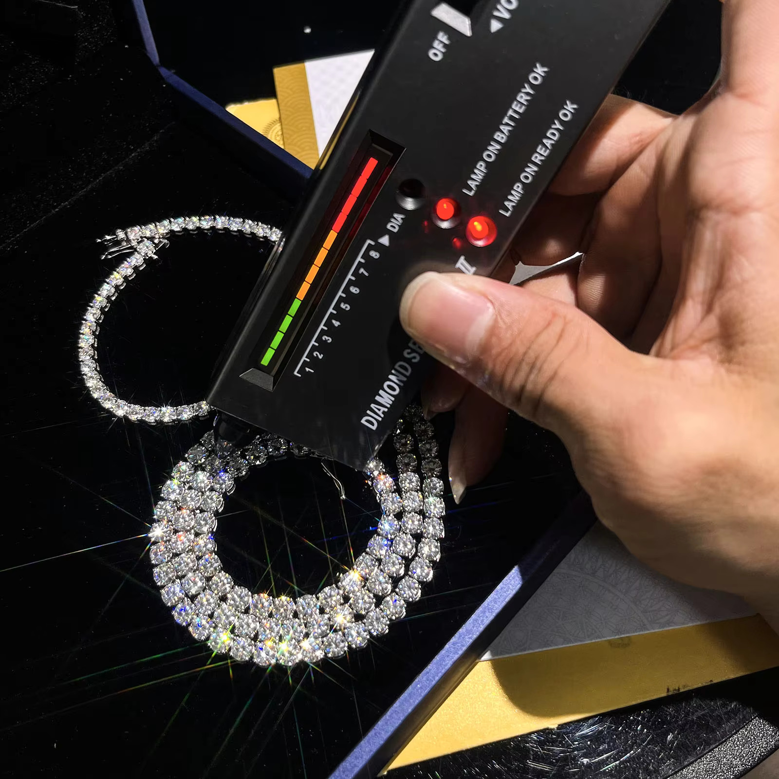 Sterg sier 6-9 inch tennis 3mm moissanite dia bracelet hiphop style for man Wholesale