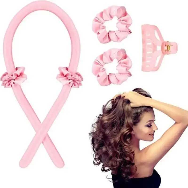 Lazy Curling Pearl Sponge Big Wave Curling Iron God Velvet Heat Free Curling Iron Belt Clip Hair Curling Belt W250113