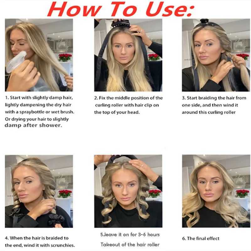 Silk Curling Accessories Styling Curling Night Womens Curling Product Set Non Heat Curler Non Heat Boucleur cheveux W250113