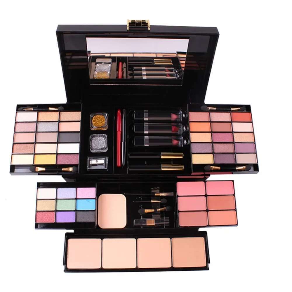 Professional Makeup Set Box Matte Glitter Eyeshadow Powder Blush Women Multi-functional Palette Cosmetic Case