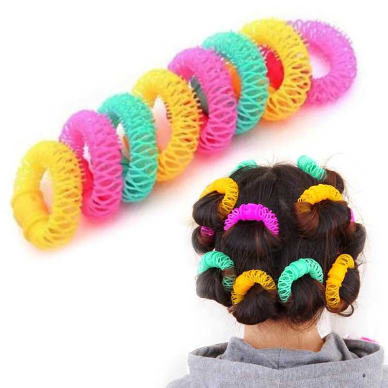 8 Magic Curlers Spiral Curlers Doughnuts Curling Styling DIY Tools Hair Accessories W250113