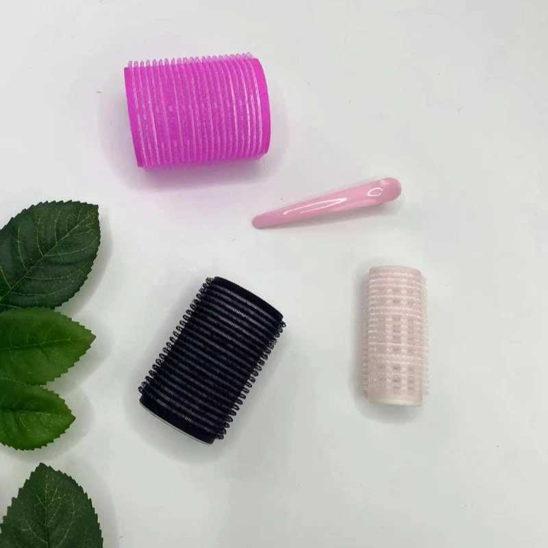 19 self-adhesive curly hair rolls with fluffy bangs suitable for daily use W250113