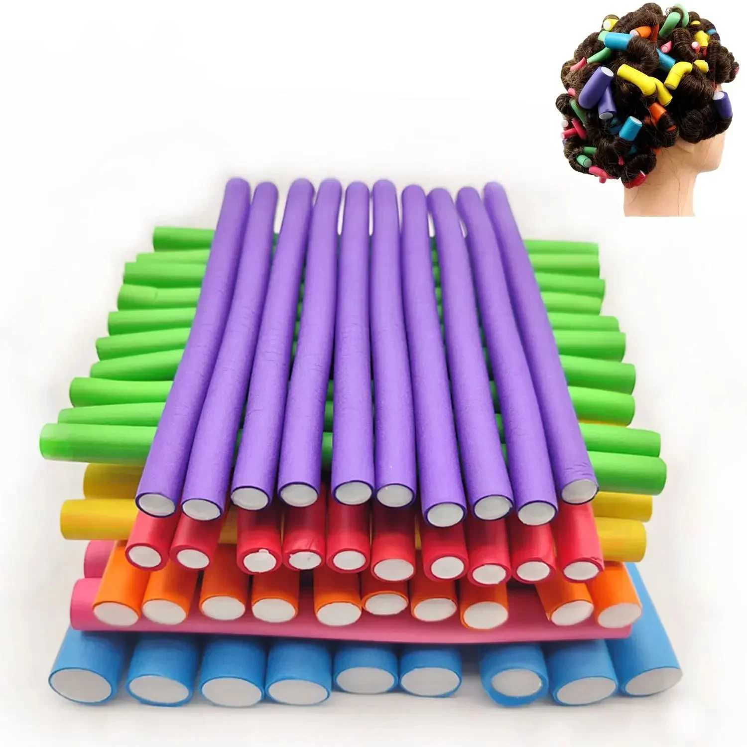 10 pieces of universal perm curling stick Flexible curling stick Manufacturer of soft foam curling tool Hot curling W250113