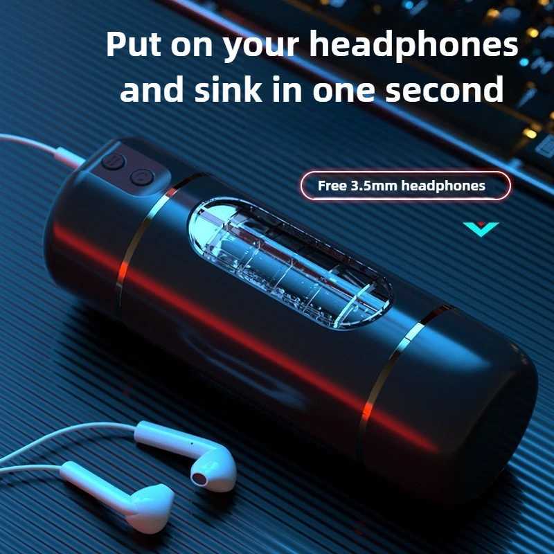 Automatic Male Masturbator Cup Vibration Blowjob Squeezable Pocket Pussy Vagina Penis Oral Sex Mane Toys for Man Adults 18XJ250113