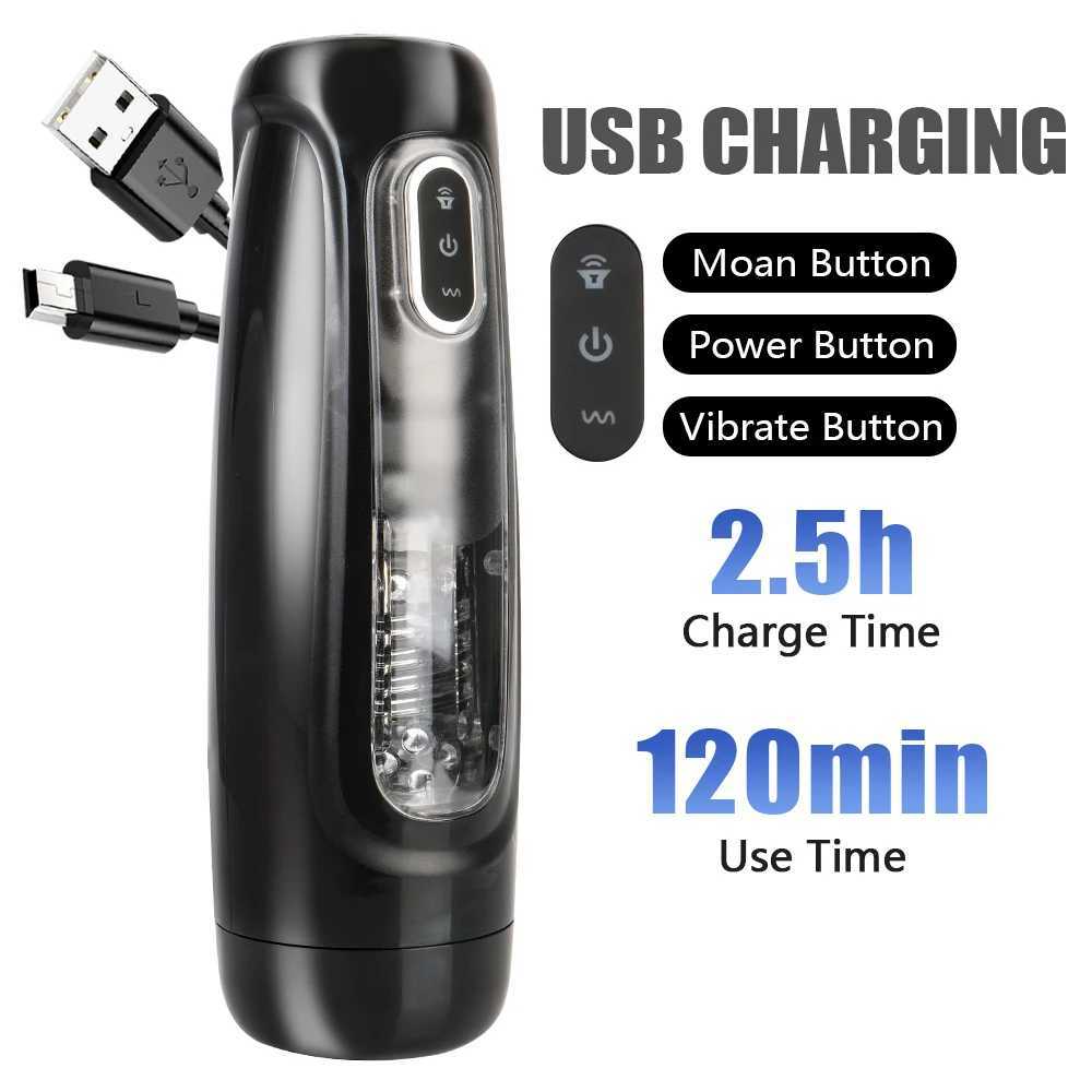 Automatic Rotate Stretch Vibrator Male Masturbator Artificial Vaginal For Men Real Pussy Penis Pump Glans Sucker Sex Toys EroticXJ250113