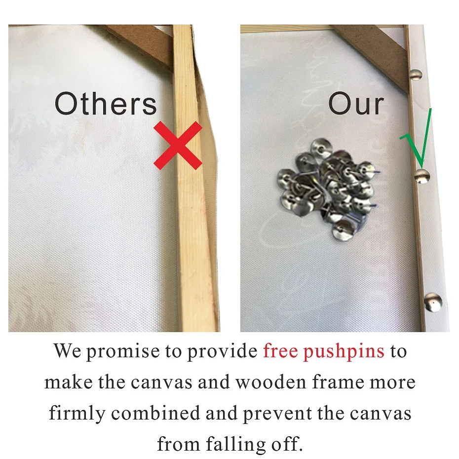 30x40 40x60 50x70cm Wooden Photo Oil Diamond Painting Frames Canvas Wood Wall Frame H260306