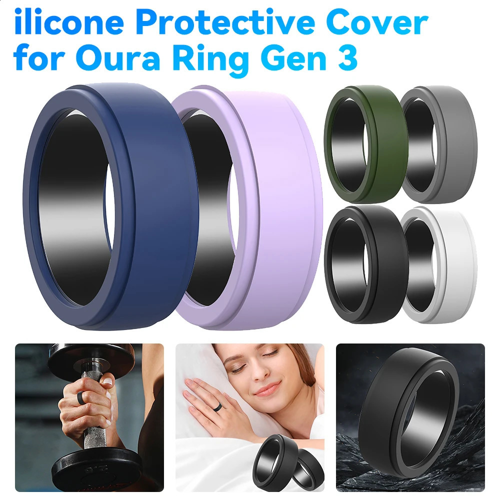 Ring Protector Cover S for 6 7 8 Smart Ring Skin Cover Protective Case Silicone Protective Cover for Oura Ring Gen 3 Working Out 250106