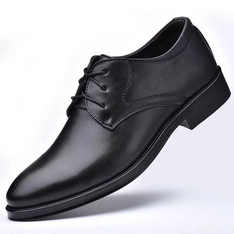 Men Leather Shoes Business Dress Shoes All-Mah Casual Shoes Shock-Absorbing Footwear Wear-ResistantXJ250113