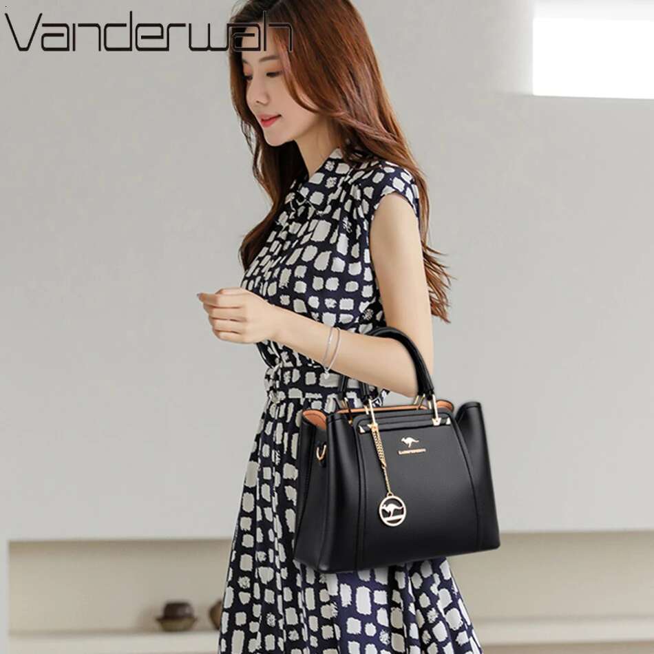 Women Designer 3 Layers Shoulder Crossbody Sac Ladies Large Capacity Leather Handbags Shopper Brand Messenger Totes