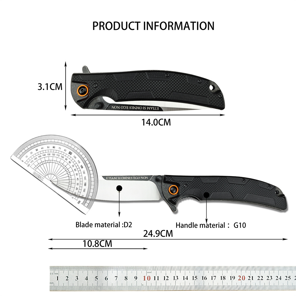 Portable Tactical EDC Pocket Folding Knife D2 S Blade G10 Handle Hunting Outdoor Bushcraft Rescue Survival Utility Tools 3300 3200 535 15535 940 3400-