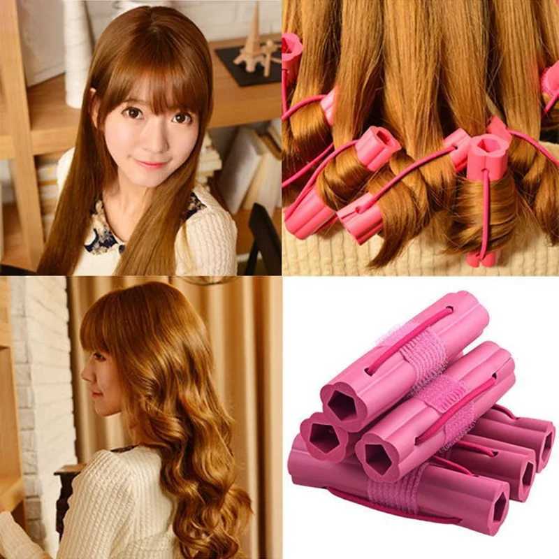 6 pieces/set of self-adhesive curler DIY wave curler soft flower magic foam sponge curler styling tool W250113