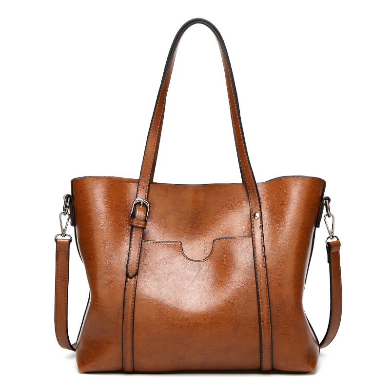 Free Shipping New Designer Solid Color Leather Handbag Large Capacity Bag Multifunctional Business Bag Casual Briefcase File Bag Wallet