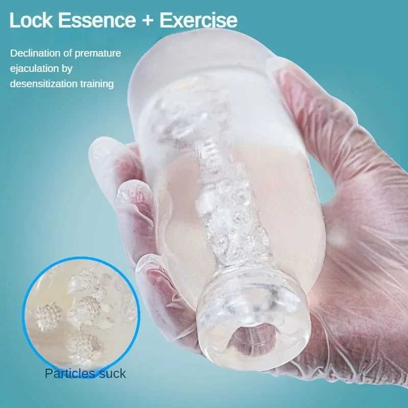 3-Size Mini Masturbation Cup Soft Transparent Vaginal Penis Massage Male Endurance Exercise Portable Oral Sex ToyXJ250408