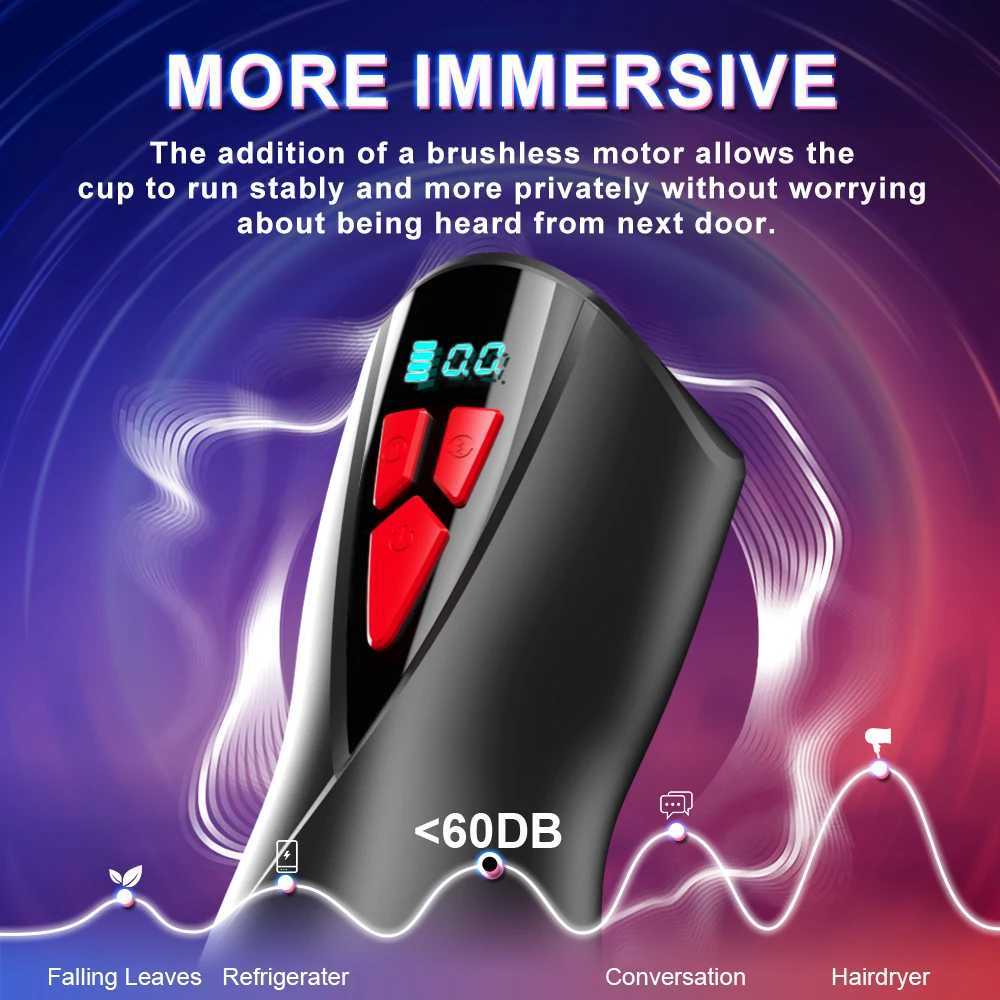 Automatic Male Masturbation Cup Telesic Heated Vibration Penis Oral Mane Suction Blowjob Vagina Masturbator Adult Sex ToysXJ250113