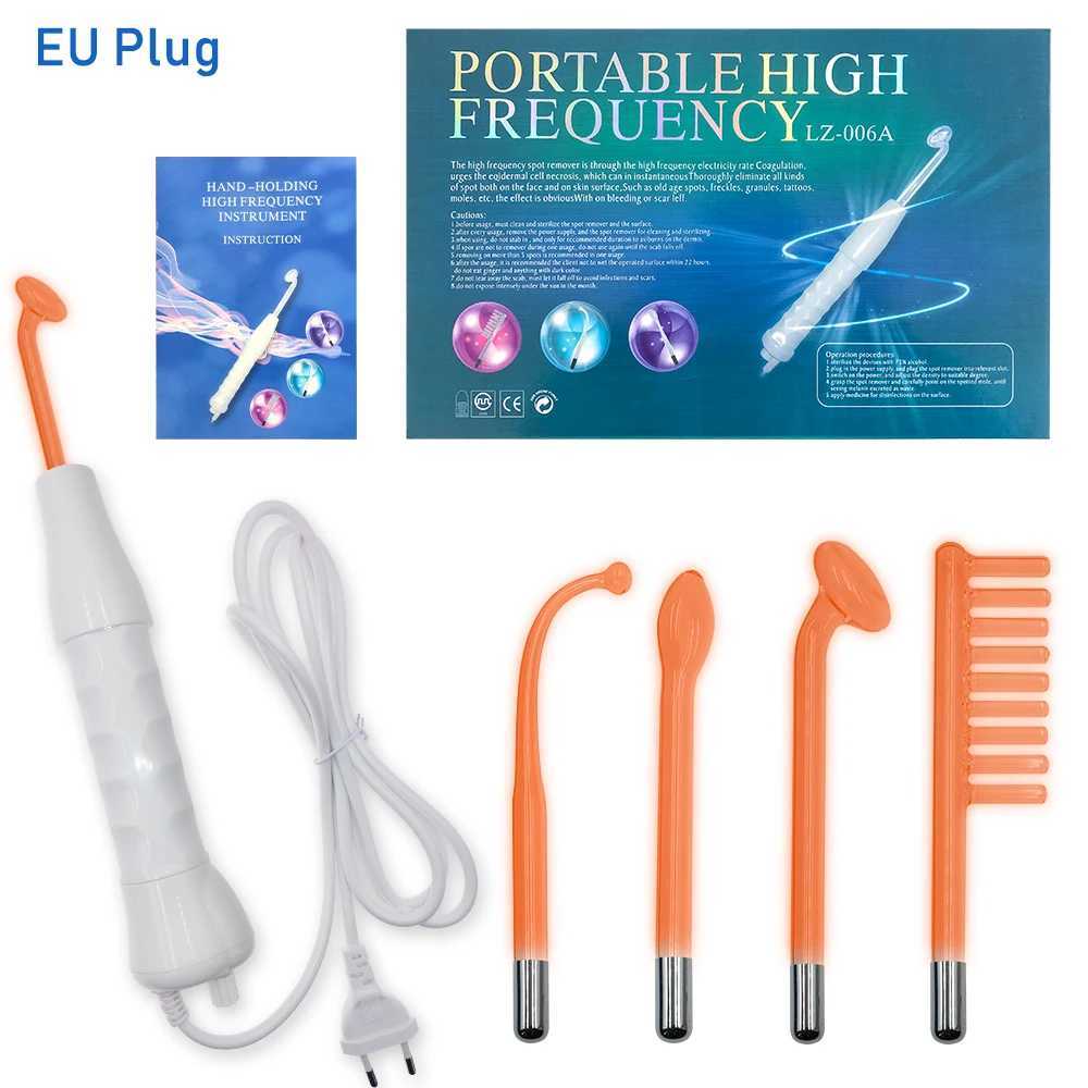 4pcs High Frequency Facial skin care wand device Acne Treatment Tool HF Hair Care Device Professional Kit with gift BoxXJ250113