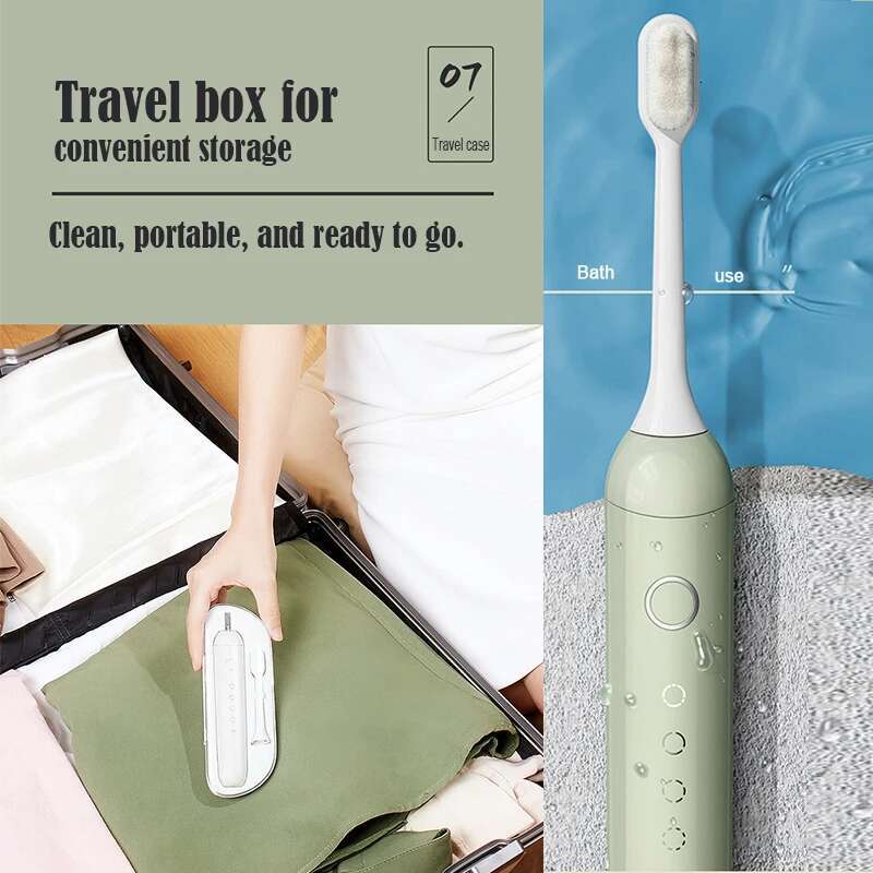 Electric ToothbrushAdults. Sonic Toothbrush & Accessories. 45-Day Battery, 4 Modes. Travel Toothbrush. Ideal Christmas Gifts
